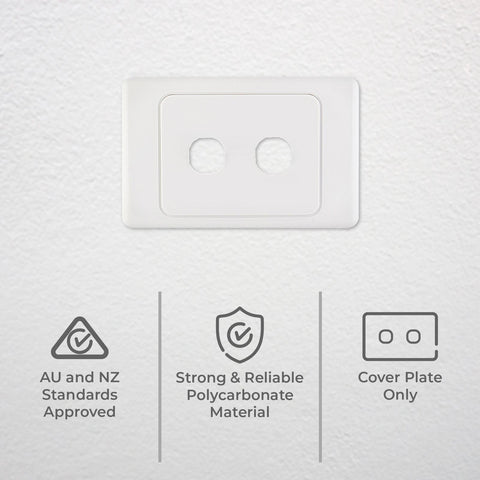 DETA 2 Aperture Grid Plate, White Plastic, 75mm x 115mm, Indoor