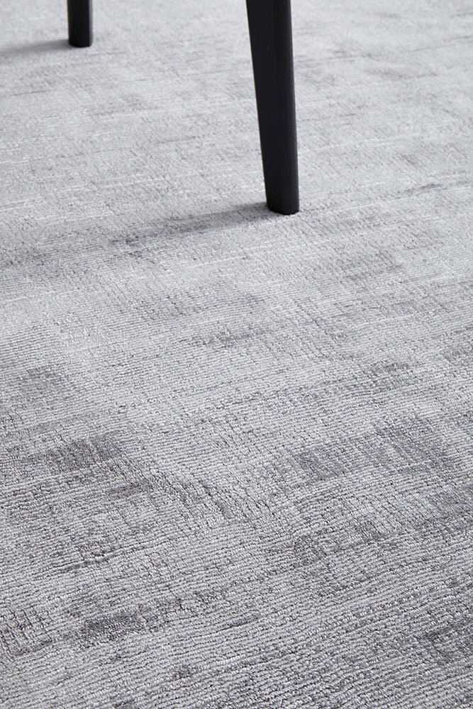 Rug Culture Bliss Extra Large Rug 320x230cm - Grey Hand Loomed Viscose - BLSGREY320X230