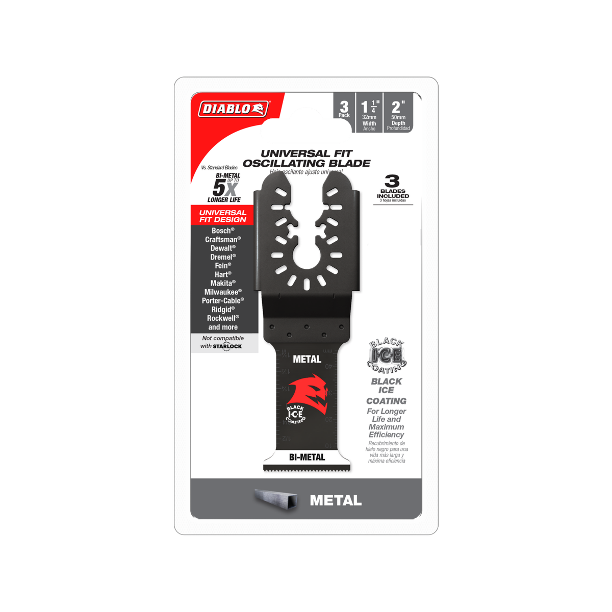 Diablo Bi Metal Multi Tool Blades for Metal 32mm 3 Pack - Universal Fit - SuperSaverAU - view 1