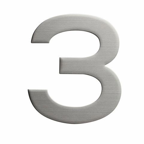Sandleford 150mm Stainless Steel House Number 3 - Silver - Rust Resistant - SuperSaverAU - view 1