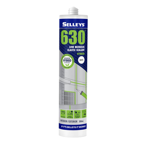 Selleys 300ml White 630 Low Modulus Flexible Sealant Indoor Outdoor
