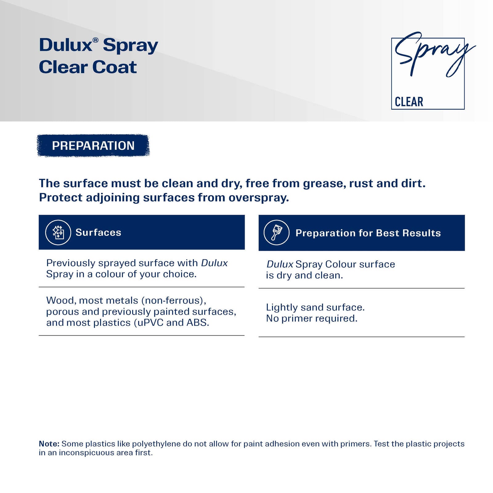 Dulux 325g Clear Flat Spray Paint, Matte Clear Protective Coat, Indoor & Outdoor