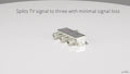 Antsig 3 Way Splitter - 5-2400MHz - Zinc/Aluminium - Indoor Use - SuperSaverAU - view 2