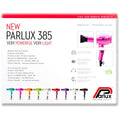 Parlux 385 Powerlight Ceramic and Ionic Hair Dryer 2150W - Red - Concentrated Airflow - 150079