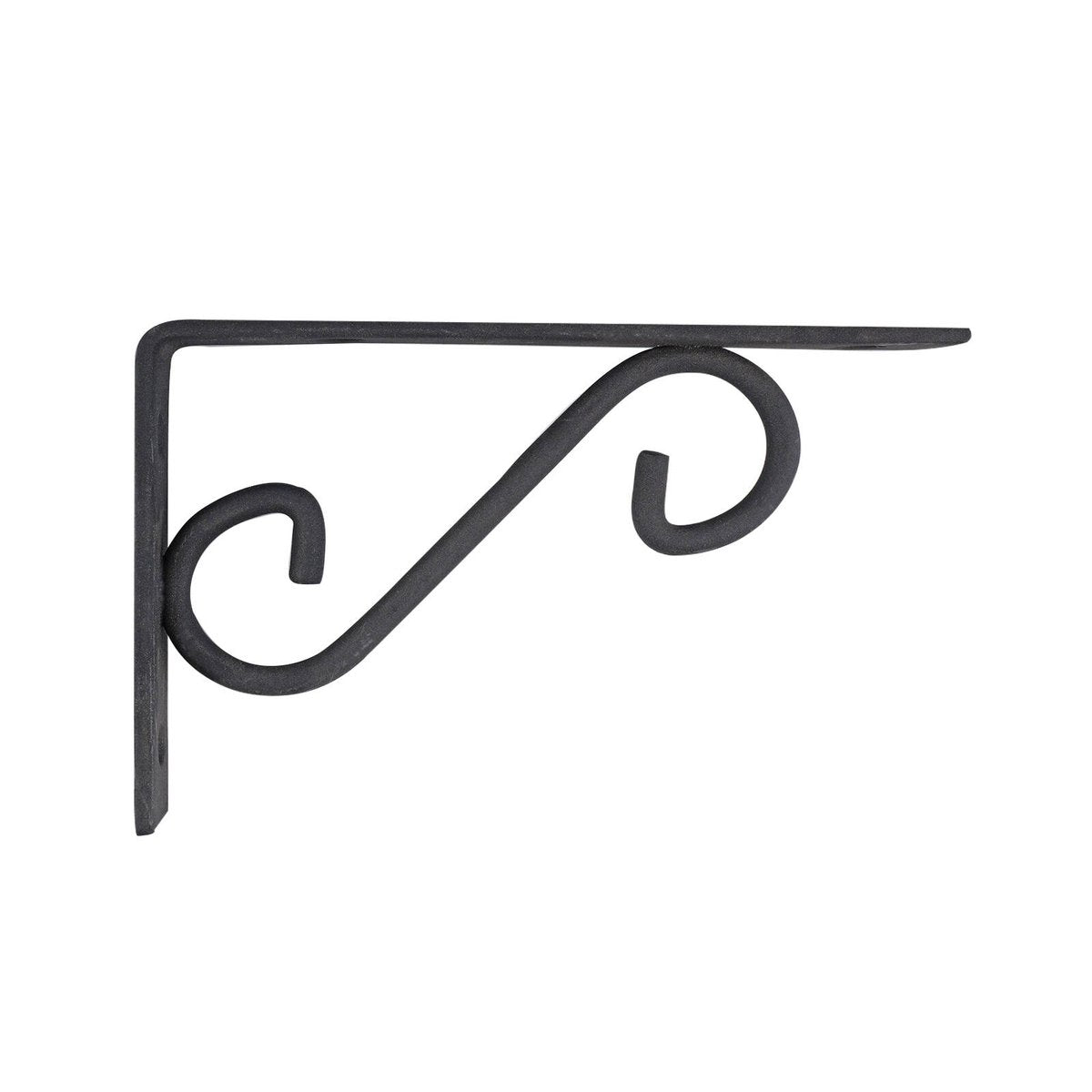 Carinya Scroll Stayed Bracket - 250 x 125mm - Powder Coated Steel - Black - SuperSaverAU - view 2