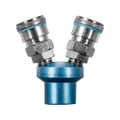 Powerfit ¼” Female 2-Way Splitter Coupler - High-Quality Steel - Nitto Style - SuperSaverAU - view 1