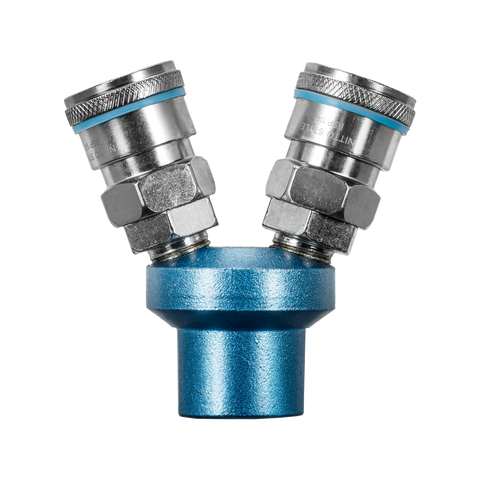 Powerfit ¼” Female 2-Way Splitter Coupler - High-Quality Steel - Nitto Style - SuperSaverAU - view 1