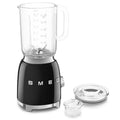 Smeg 50s Style Retro Bench Blender 1.5L - 800W Smooth Start Motor, 4 Preset Programs, Black - BLF03BLAU