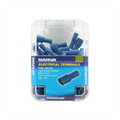 Narva Blue Double Crimped Female Fully Insulated Blade Terminal, 4mm, 6.3 x 0.8mm, 100 Pack
