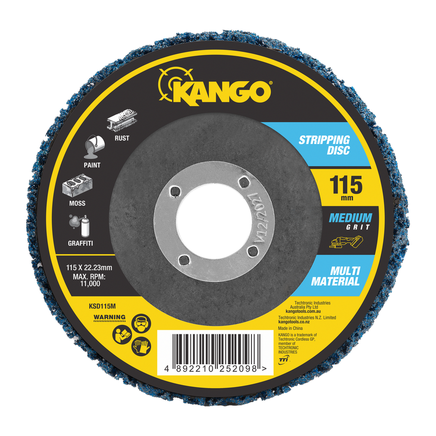 Kango 115mm Medium Grit Stripping Disc - Rust & Paint Removal Tool - SuperSaverAU - view 1