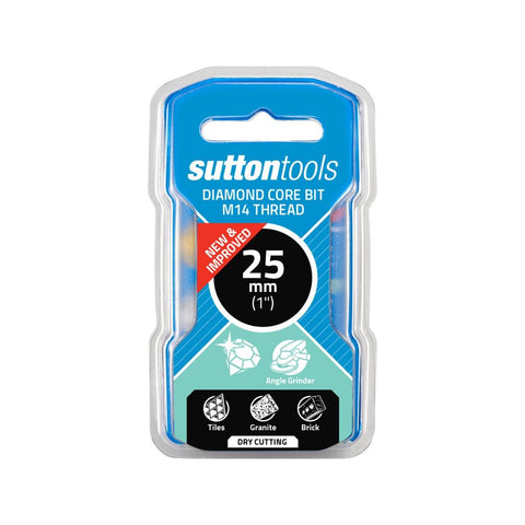 Sutton Tools 25mm M14 Diamond Core Bit - Steel - 35mm Depth - Durable - SuperSaverAU - view 1