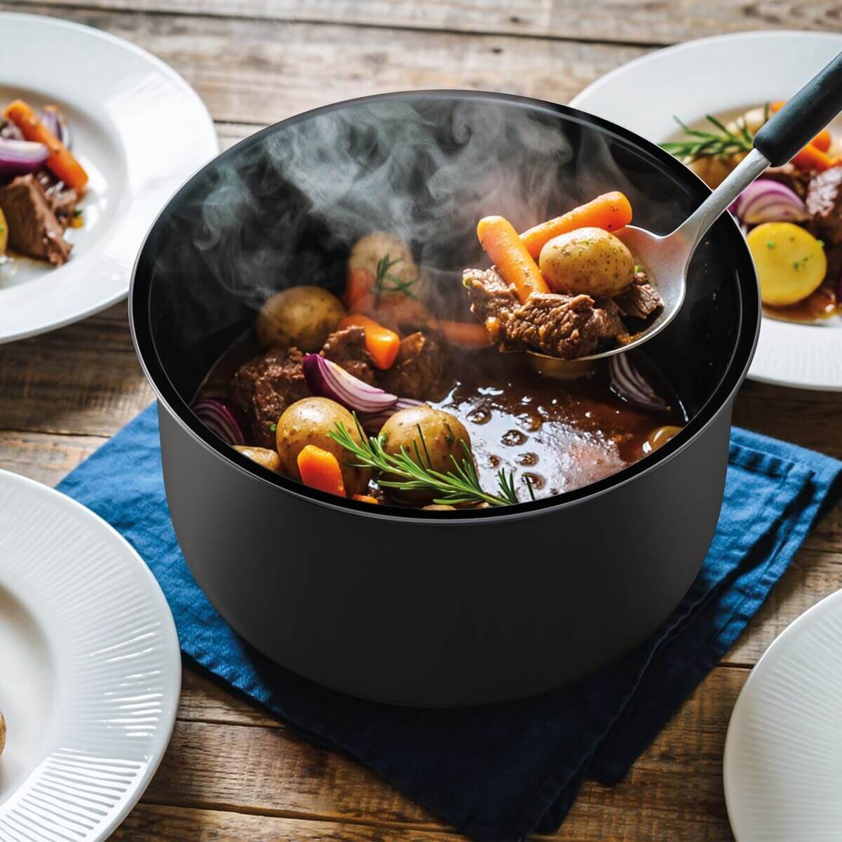 Ninja HyperHeat 9-in-1 Multicooker 6L - Dark Grey, 1200W, Pressure Cook, Slow Cook, Sous Vide - PC201ANZ