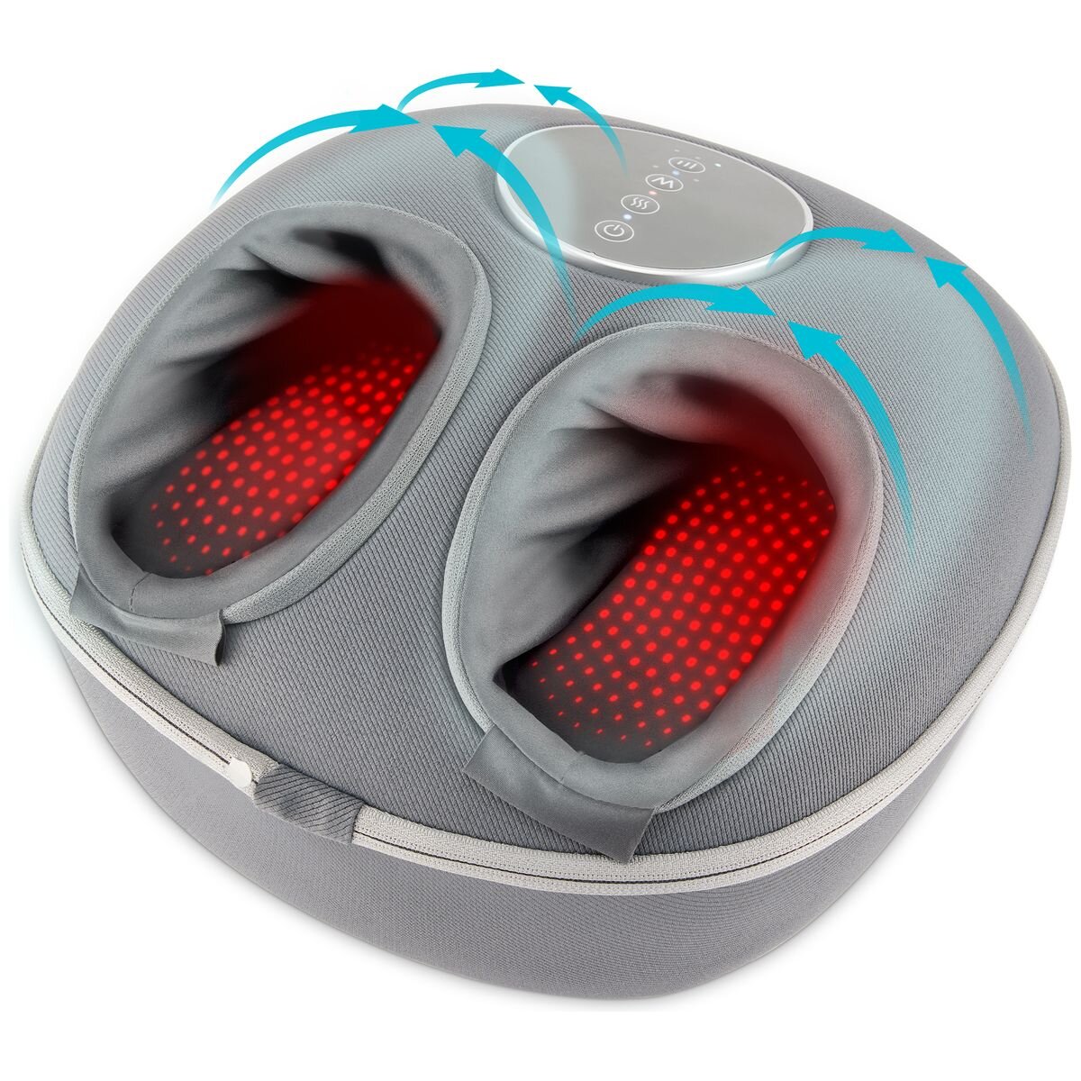 HoMedics Shiatsu Air Deluxe Foot Massager - Heat - Air Compression - Grey - FMS-348HGY-AU
