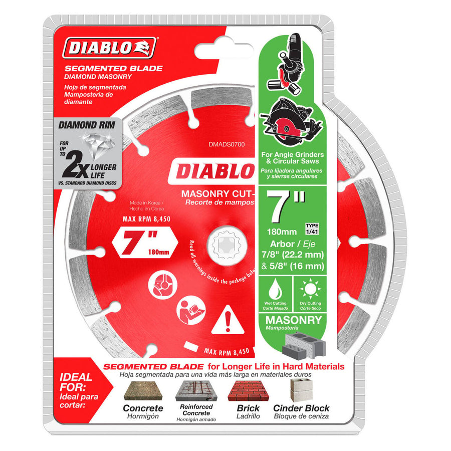 Diablo Diamond Disc 7" Diamond Segmented Cut Off - High-Performance Blade - SuperSaverAU - view 1