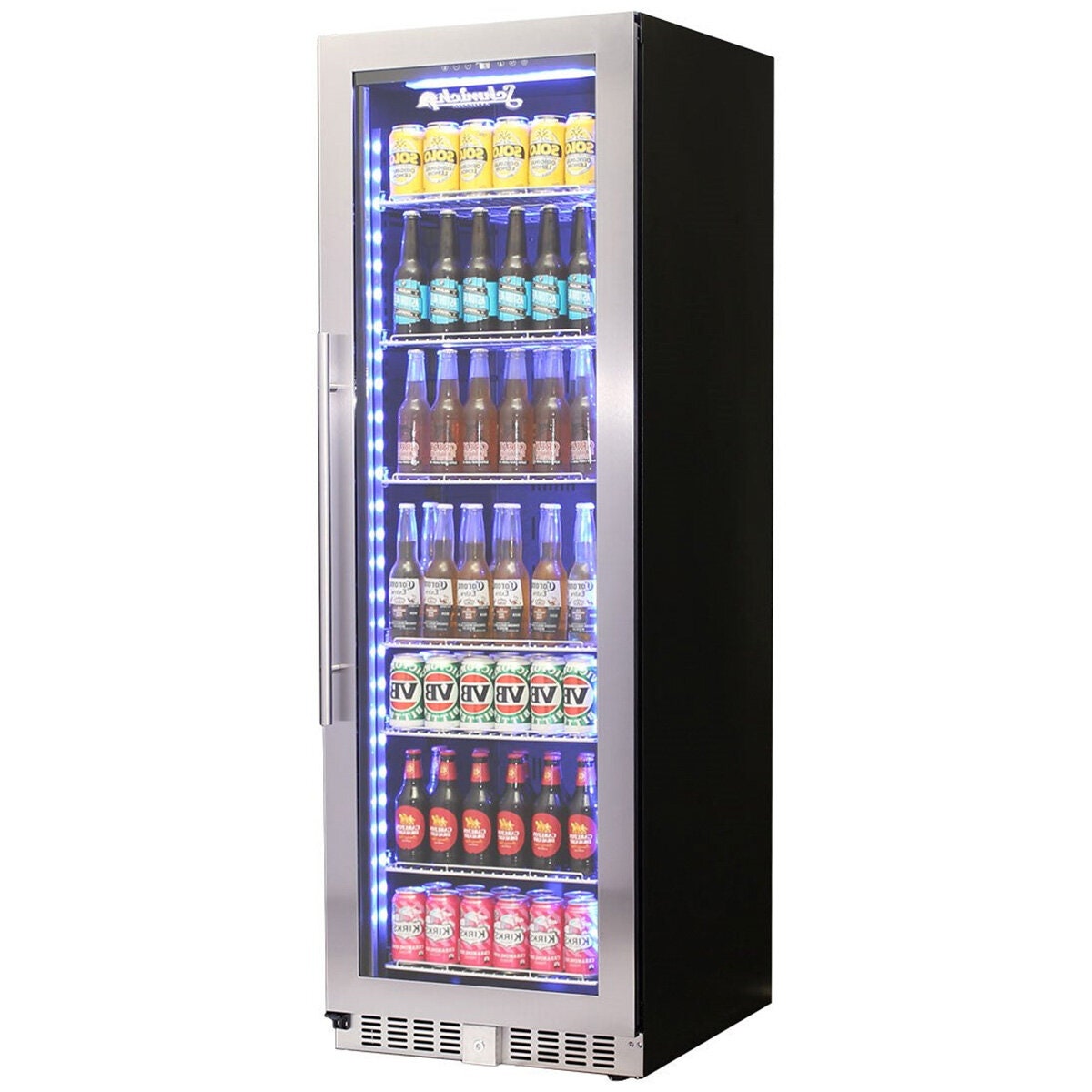 Schmick 405L Drinks Fridge - Stainless Steel Glass Door, Triple Glazed, 10 Star Rating - BD425RB