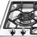 Smeg 60cm 4 Burner Gas Cooktop - Stainless Steel - Ultra-Rapid Wok Burner - Easy Clean Hob - PGA64