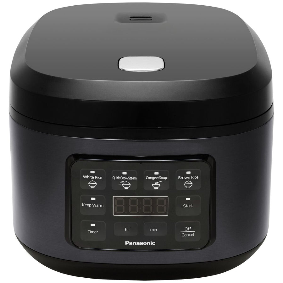 Panasonic 10-cup rice and multi cooker - Fuzzy Logic, Quick Cook function, black - SR-DA182KST