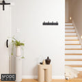 Mode Hat And Coat Rack - 4 Black Hooks - Durable Black Board - Functional - SuperSaverAU - view 2