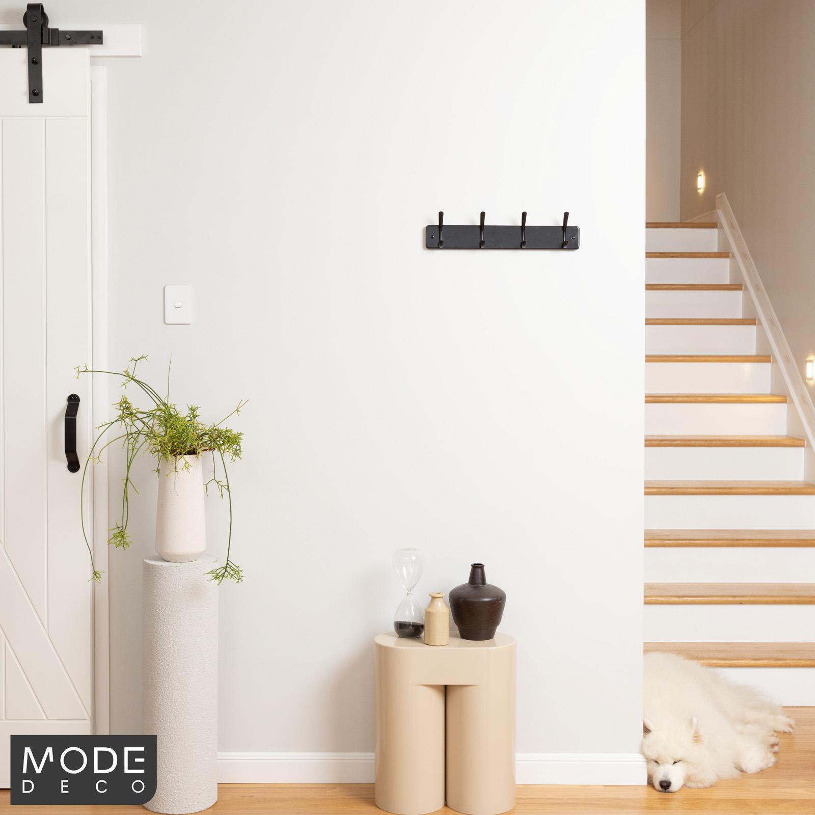 Mode Black Board Hat and Coat Rack 4 Hooks