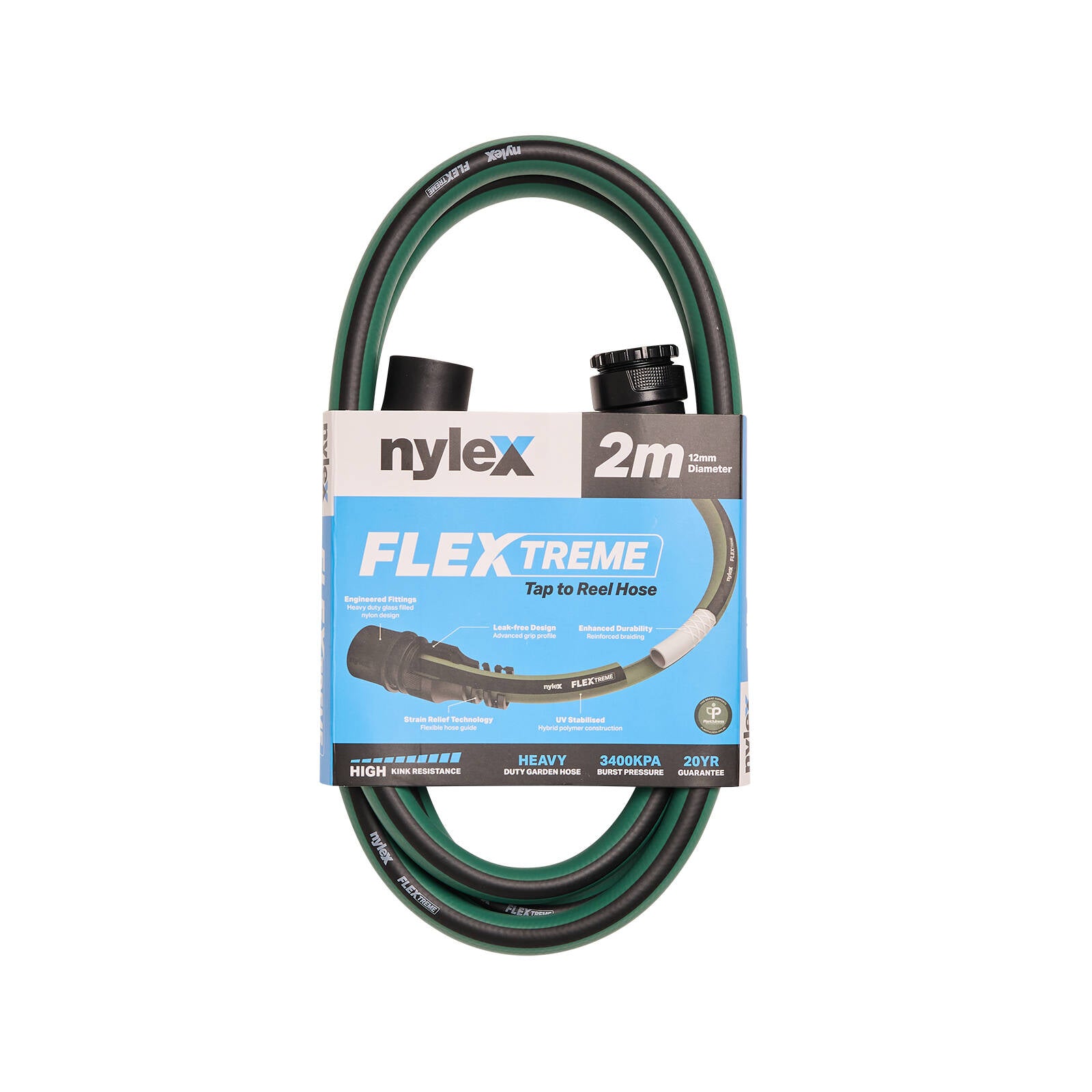 Nylex Flextreme 2m Tap To Reel Garden Hose - Compact Wind-Up