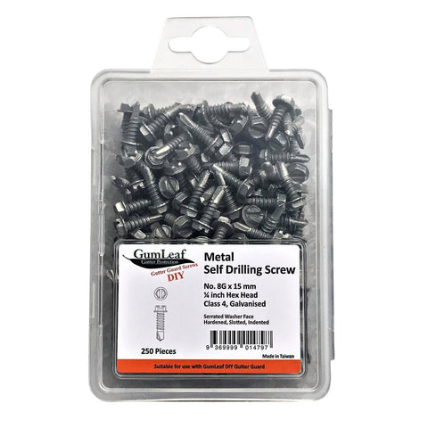 Gumleaf Self Drilling Screw 8g x 15mm Galvanised 250 Pack Durable - SuperSaverAU - view 1