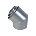 Scandia 45 Degree External Flue Bend Kit Stainless and Galvanised Steel Outdoor