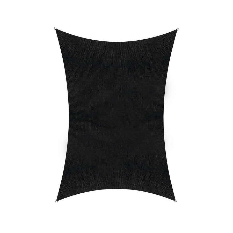 Coolaroo 5x3m Rectangle Graphite Shade Sail - HDPE - UV Protection - SuperSaverAU - view 1