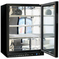 Schmick 140L Glass Door Under Bench Bar Fridge - Matte Black, 9 Star, Triple Glazed - SK156R-B