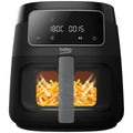 Beko 7.6L air fryer - Black, digital touchscreen, glass viewing door, 9 auto cooking programs - FRL3374B