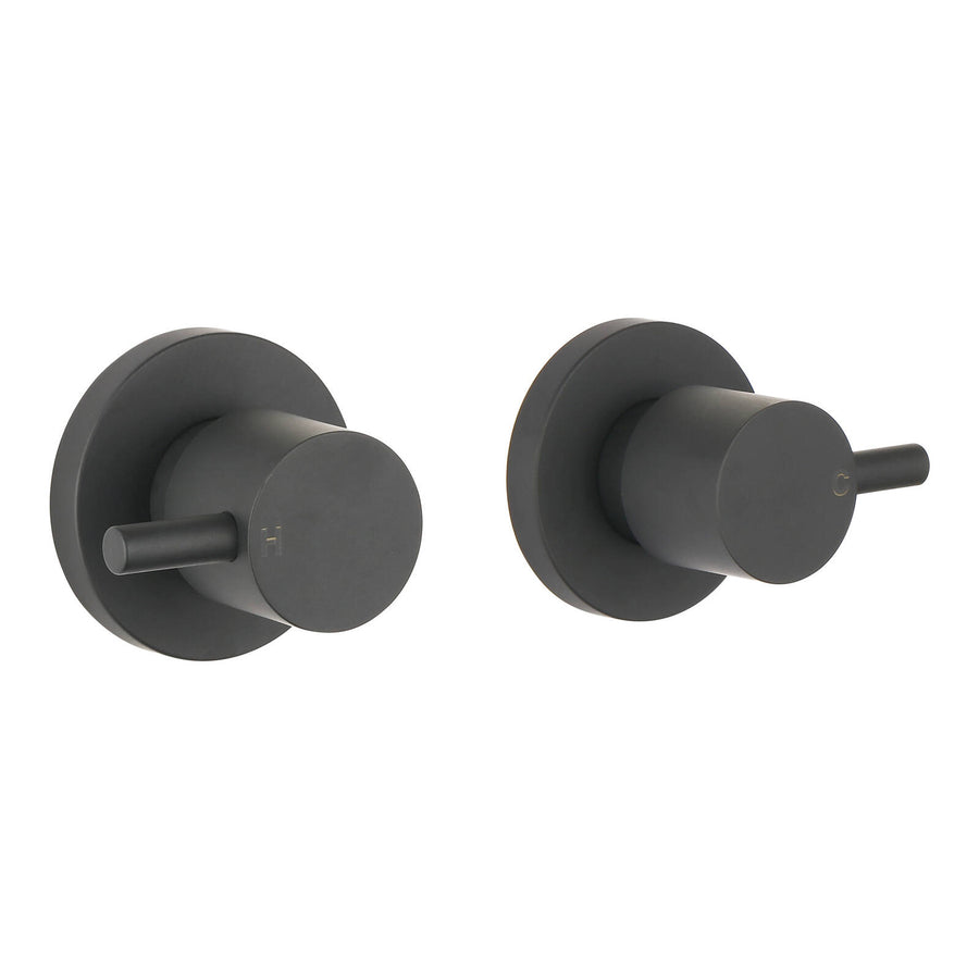 Mondella Resonance Matte Black 1/4 Turn Pin Lever Wall Top Assembly, 304 Stainless Steel