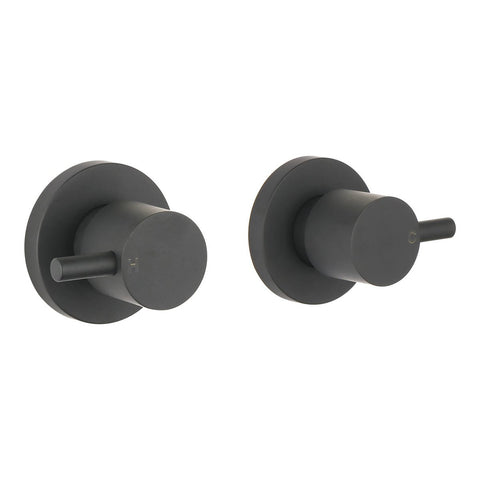 Mondella Black Matte Resonance 1/4 Turn Pin Lever Wall Top Assembly 1245mm - Precise Water Control - Ergonomic Handles - SuperSaverAU - view 1