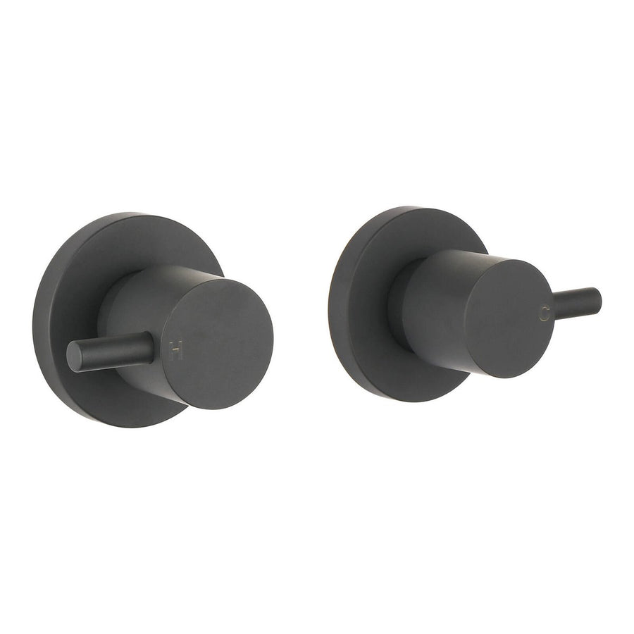 Mondella Black Matte Resonance 1/4 Turn Pin Lever Wall Top Assembly 1245mm - Precise Water Control - Ergonomic Handles - SuperSaverAU - view 1