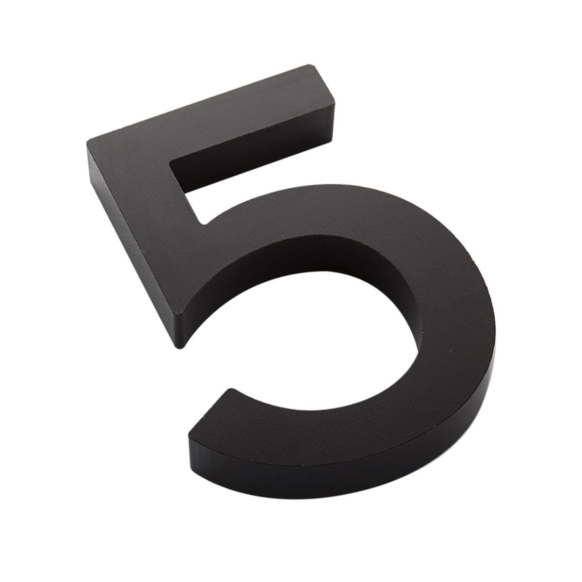 Sandleford House Number 5 - 100mm Black Edge Aluminium Numeral - SuperSaverAU - view 1