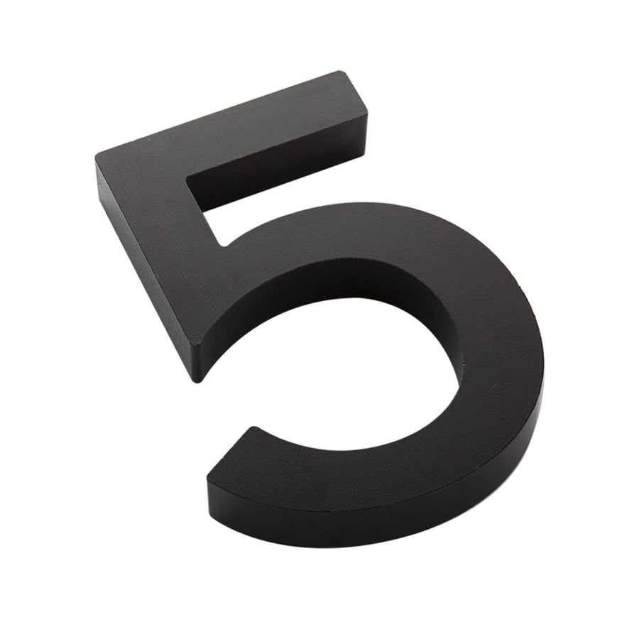 Sandleford House Number 5 - 100mm Black Edge Aluminium Numeral - SuperSaverAU - view 1