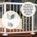Peak White Aluminium Deck Balustrade Horizontal Angle Bracket Kit - 1 Pack - 45mm x 102mm x 63mm - Easy Installation - Rust Resistant - SuperSaverAU - view 5