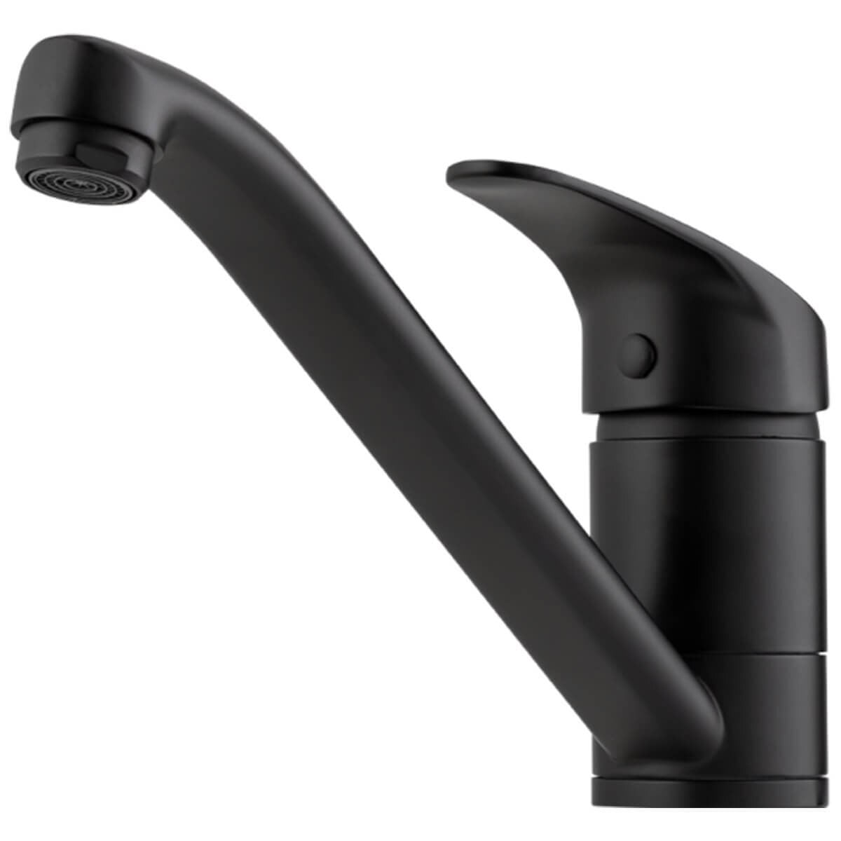 Oliveri London single lever kitchen mixer tap - Matte Black, WELS 5 Star, ceramic disc - LON580FMB
