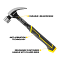 Kango 24oz Anti Vibe Steel Claw Hammer - 350mm - Durable & Vibration-Reducing - SuperSaverAU - view 2