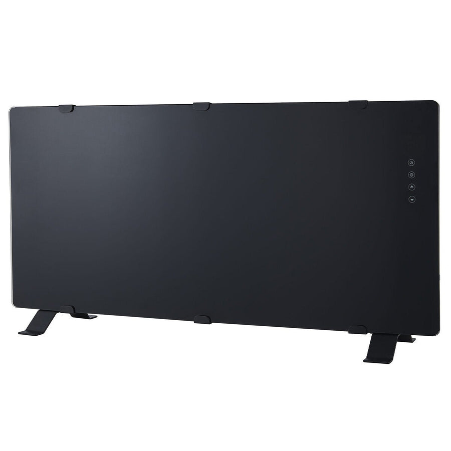 Rinnai 2200W Black Glass Electric Panel Heater - Wi-Fi Control, IP24 Rating, Child Lock - BEPH22DTWF
