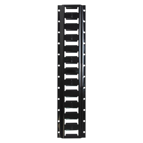 GRUNT 60cm Black Galvanised Steel Horizontal E-Track, Joinable Cargo Rail