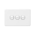 Deta X6 White Triple Switch - 3 Gang Polycarbonate - Classic Design - SuperSaverAU - view 1