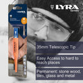 Lyra Blue Deep Hole Permanent Construction Marker - 1mm Tip - 35mm Stainless Steel Tip - Water Resistant - SuperSaverAU - view 2