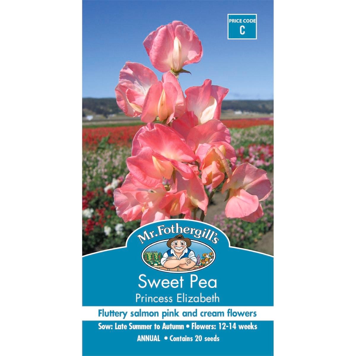 Mr Fothergill Sweet Pea Princess Elizabeth Seeds - 75mm - Easy Grow - Fragrant - SuperSaverAU - view 1
