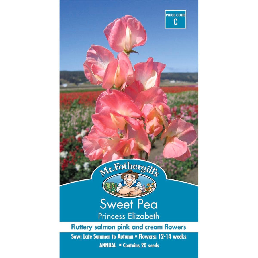 Mr Fothergill Sweet Pea Princess Elizabeth Seeds - 75mm - Easy Grow - Fragrant - SuperSaverAU - view 1