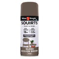 White Knight Squirts Mission Brown Gloss Spray Paint 310g - Solvent-Based, UV Resistant