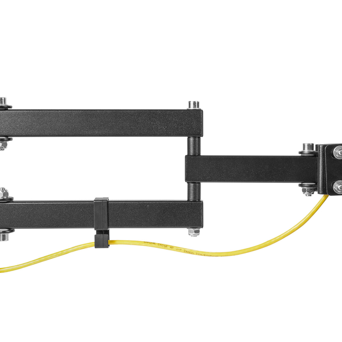 Practa Full Motion TV Wall Mount PRWMFMS 23-47 inch Black Steel, Swivel Tilt, Hardware Included