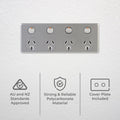 DETA Silver Four Outlet Power Point Polycarbonate 10A 250V for Kitchens