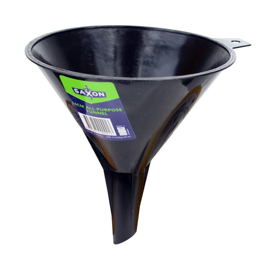 Saxon 14cm All Purpose Funnel - Black - Durable - Versatile Design - SuperSaverAU - view 1