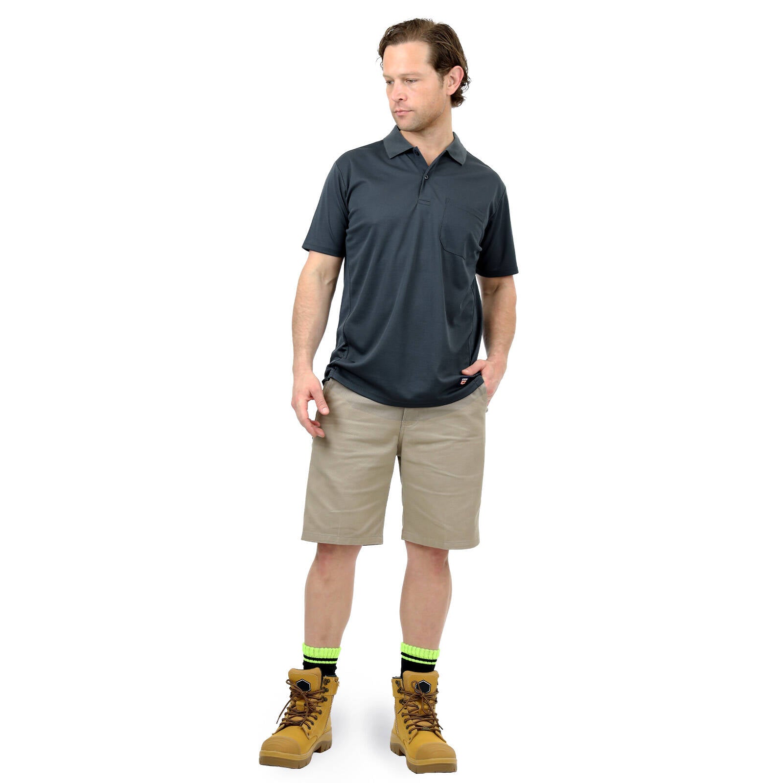 Citeco Grey Dry Fit Short Sleeve Polo - Lightweight Polyester, Men's Small