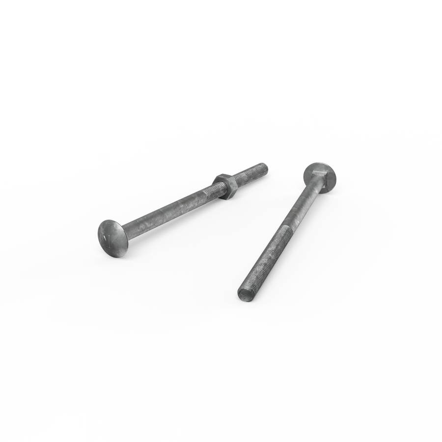 Zenith Cup Head Bolt - M10 x 170mm - Hot Dipped Galvanised - Rust Resistant - SuperSaverAU - view 1
