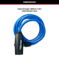 Master Lock 1.8m x 8mm Keyed Bike Lock, Braided Steel Cable, Vinyl Coated